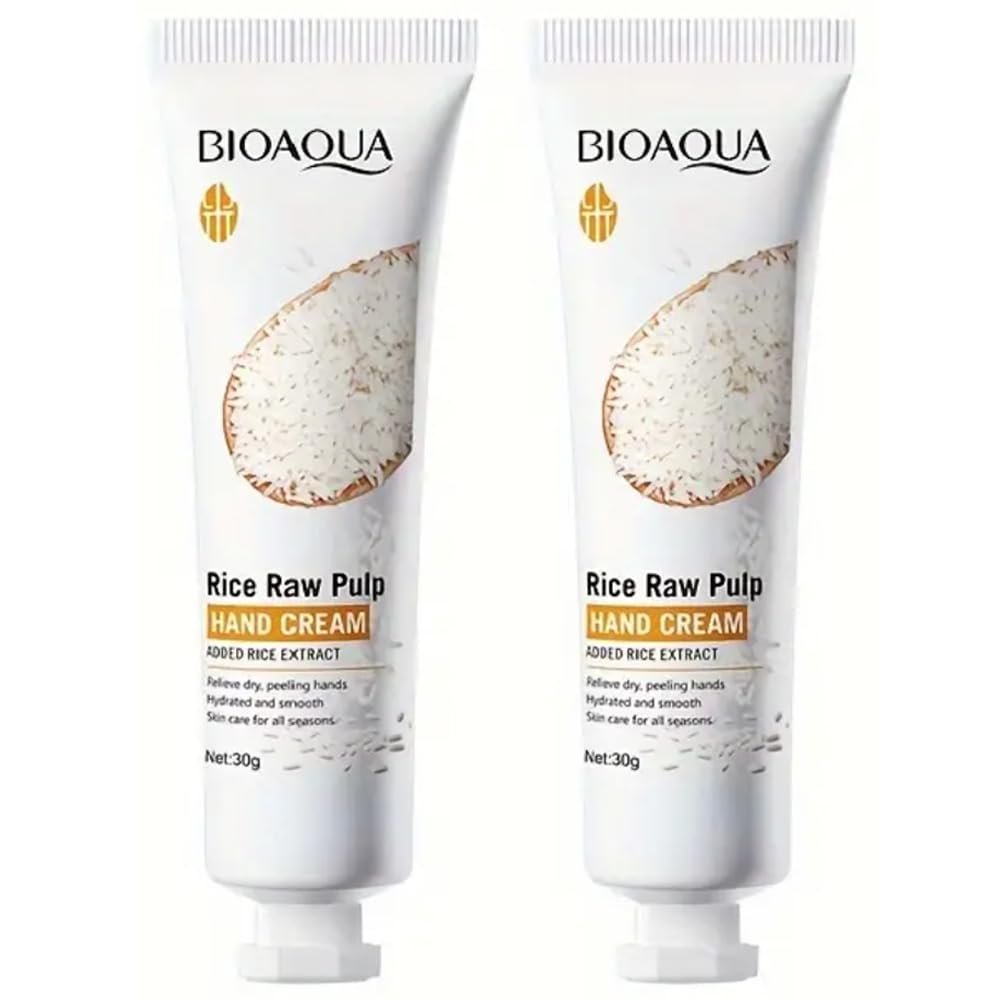 BIOAQUA Rice Raw Pulp Hand Cream Rice Extract Hydrates Hands Smooth Skin Care 30g / 1.06oz (2)