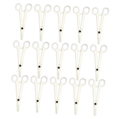 ELAYARD 25pcs Disposable Piercing Forceps Body Piercing Clamps Plastic Diagonal Pliers for Tongue Belly Lip Nose and Ear Tools