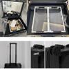 Rolling Makeup Case Extra Large Aluminium Trolley Makeup Train Case With Built-in LED Lights Professional Cosmetic Storage Studio With Stand Rolling Illuminated Makeup Stand(Dazzling Stripes,24-inch) view 4