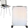 Rolling Makeup Case Aluminium Trolley Makeup Train Case With LED Lights Professional Cosmetic Makeup Case Studio With Stand Rolling Lights(Silver Stripe,22-inch) view 1