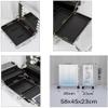 Rolling Makeup Case With LED Lights Aluminium Trolley Makeup Train Case Professional Cosmetic Makeup Case Studio With Stand Rolling Makeup Table Portable Makeup Case With Lighting(22-inch) view 3