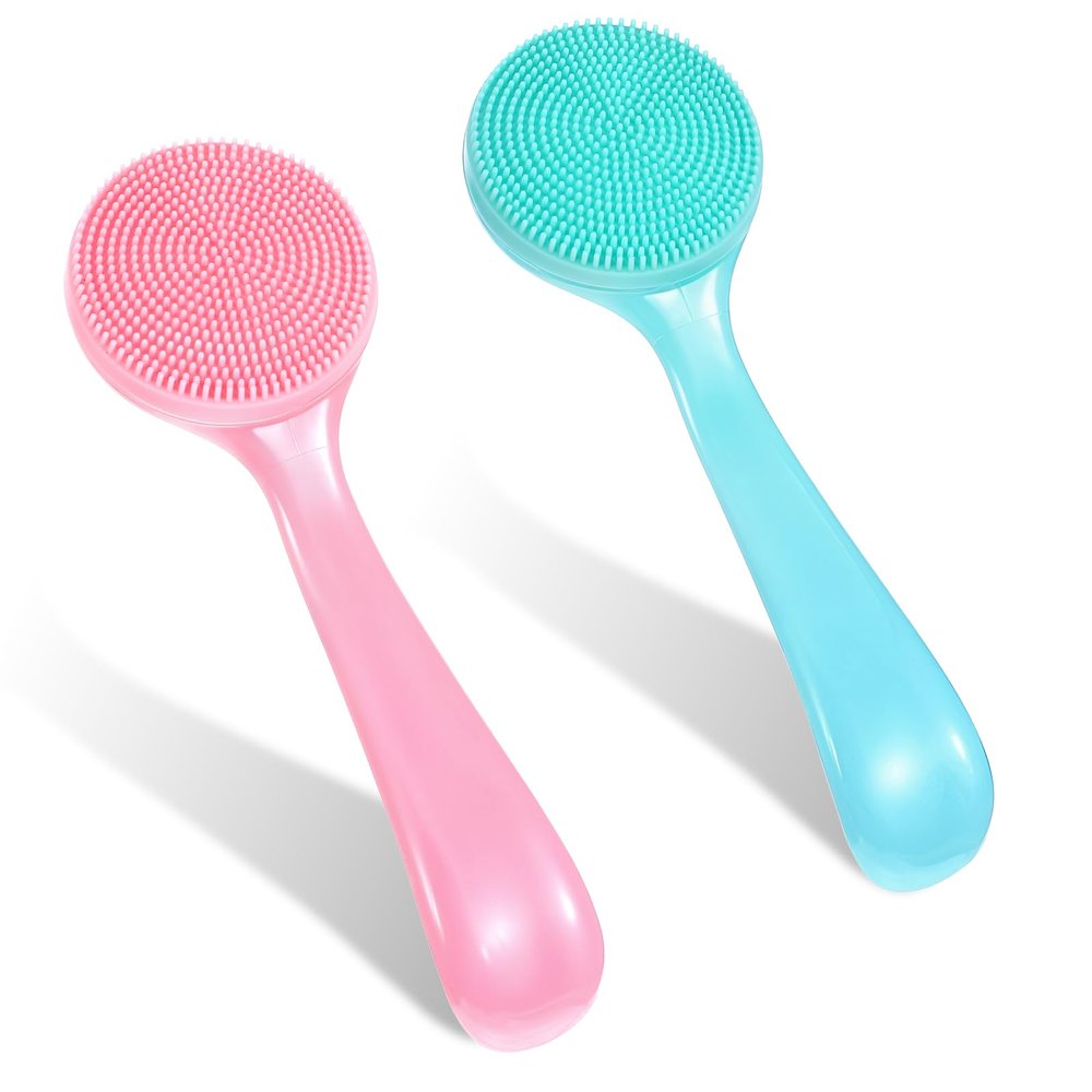 2PCS Facial Scrubber Face Exfoliator Tool Face Wash Brush Cleansing Brush Face Scrub Brush Silicone Face Scrubber for Men Silicone Face Brush for Girls and Women
