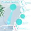 2PCS Facial Scrubber Face Exfoliator Tool Face Wash Brush Cleansing Brush Face Scrub Brush Silicone Face Scrubber for Men Silicone Face Brush for Girls and Women view 3