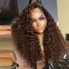 13X4 Deep Wave Lace Front Wig HD Transparent 13X6 Lace Frontal Wig Curly Human Hair Wigs 13x4 HD Frontal Wig 12Inch 180 Density view 1