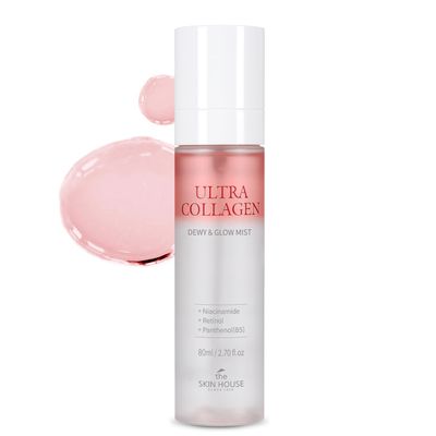 Ultra Collagen Ampoule Face Mist for Dewy & Radiant Skin  Hydrating Korean Skincare Spray with Niacinamide & Retinol, Lightweight Moisture Glow Mist, 2.70 fl.oz
