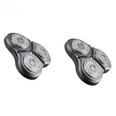 LANLANXIN 2Pcs Replacement Shaver Head, Compatible with Xiaomi Mijia S500/S500C/S300 Electric Shaver, Black, Unisex Adult, Rechargeable, Foil Head