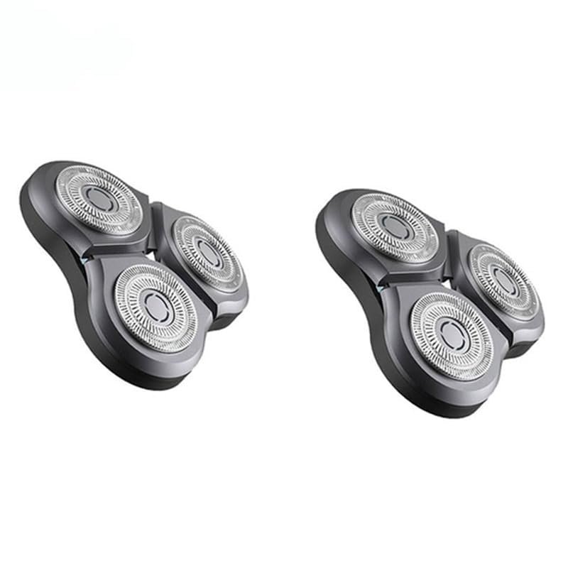 LANLANXIN 2Pcs Replacement Shaver Head, Compatible with Xiaomi Mijia S500/S500C/S300 Electric Shaver, Black, Unisex Adult, Rechargeable, Foil Head