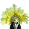 1920s Hairband Carnivals Celebration Headband FatTuesday Feathered Hairhoop Flapper Costume Stage Performances Headwear view 1