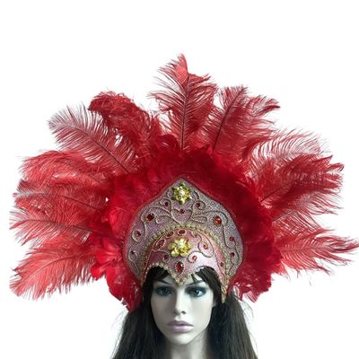 1920s Hairband Carnivals Celebration Headband FatTuesday Feathered Hairhoop Flapper Costume Stage Performances Headwear