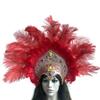 1920s Hairband Carnivals Celebration Headband FatTuesday Feathered Hairhoop Flapper Costume Stage Performances Headwear view 1