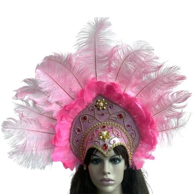 1920s Hairband Carnivals Celebration Headband FatTuesday Feathered Hairhoop Flapper Costume Stage Performances Headwear