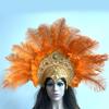 1920s Hairband Carnivals Celebration Headband FatTuesday Feathered Hairhoop Flapper Costume Stage Performances Headwear view 3