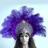 1920s Hairband Carnivals Celebration Headband FatTuesday Feathered Hairhoop Flapper Costume Stage Performances Headwear view 4