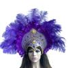 1920s Hairband Carnivals Celebration Headband FatTuesday Feathered Hairhoop Flapper Costume Stage Performances Headwear view 1