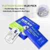 Double Edge Razor Blades for Men - 20 Count Men's Safety Razor Blades for Shaving Premium Platinum Japanese Stainless Steel - Durable, Smooth and Clean Shaves view 3