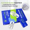 Double Edge Razor Blades for Men - 100 Count Men's Safety Razor Blades for Shaving Premium Platinum Japanese Stainless Steel - Durable, Smooth and Clean Shaves view 2