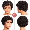 Short Afro Kinky Deep Curly Wigs Human Hair Cute HD Lace Front Pixie Cut Afro Wigs, 13x4x1 Glueless HD Lace Closure Side Part Wig Deep Wave Kinky Curly Short Pixie Cut Wear and Go Wig for Black Women view 3