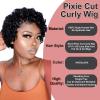 Short Afro Kinky Deep Curly Wigs Human Hair Cute HD Lace Front Pixie Cut Afro Wigs, 13x4x1 Glueless HD Lace Closure Side Part Wig Deep Wave Kinky Curly Short Pixie Cut Wear and Go Wig for Black Women view 4
