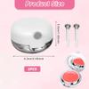 2 Pcs Empty Plastic Lips Balm Jars Portable Lip Mask Containers Holder Lipstick Pot Box with Silicone Lip Brush Mirror Lip Makeup Applicator for Travel Home view 2
