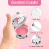 2 Pcs Empty Plastic Lips Balm Jars Portable Lip Mask Containers Holder Lipstick Pot Box with Silicone Lip Brush Mirror Lip Makeup Applicator for Travel Home view 3