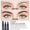 3PCS Microblading Eyebrow Pencils with 24 Eyebrow Stencils,Waterproof Liquid Eyebrow Pen,Magical Precis Eyebrow Contouring Pen,4 Tip Micro Brow Pencils,Smudge-proof Eye Brow Pencils (Black) view 3