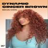 GORGIUS Veralux Blend Human Hair Ginger Curly Wig with Bangs Glueless Synthetic Curtain Bang Wigs with Realistic Scalp Put On and Go Beginner Friendly 20 Inch view 2