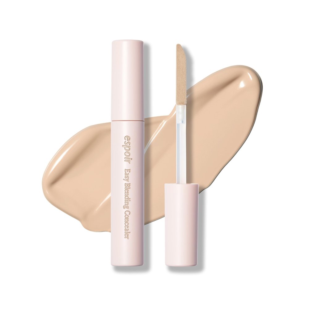 Espoir Easy Blending Concealer #3 Petal | Seamless Coverage & Natural Shades for Daily Use, Easy-to-Blend, Soft Texture, Long and Pointed Tip for Precise Application, Korean Makeup, 0.35 oz.