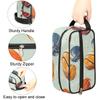 Travel Toiletry Bag for Women Men Basketballs Print Hanging Cosmetic Bag Waterproof Makeup Bag for Shaving Makeup Toothbrush & Travel Essentials view 3