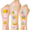 150 PCS Easter Tattoos, 6 Sheets Spring Basket Stuffers Fake Tattoos with Bunny Egg, Cute Individually Stickers for Easter Basket Filler Party Favors Accessories view 1