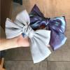 1Pcs Satin Bow Hair Clips Soft Satin Silky Hair Bows Solid Color Bowknot French Barrette Big Bowknot Hairpin Accessories for Women Girls(Purple) view 4