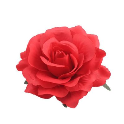 20 Pcs Rose Hair Clip Flower Hairpin, Red Fabric Rose Flowers Hair Clips Pin Up Headpieces Hair Accessories for Women Girls Wedding Party Decor
