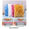 Disposable Shower Caps,100PCS Shower Caps,Waterproof Plastic Reusable Shower Cap,Large Shower Cap for Women,Hair Cap,Thick Clear Shower Cap for Salon Travel Bath Home Hotel Hair Treatment view 2