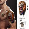 77 Sheets 3D Realistic Temporary Tattoos Adults Kids, Realistic Skull Tiger Wolf Lion Dragon Spider Snake Temporary Tattoos For Women Men, Half Arm 3D Halloween Temp Tattoos Look Real And Last Long view 3