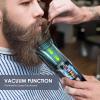 Vacuum Beard Trimmer for Men with 20 Length and Styles Adjustable, Built-in Vacuum Trimmer for Mustache, Sideburns, Facial Hair, Rechargeable Mustache Trimmer view 3