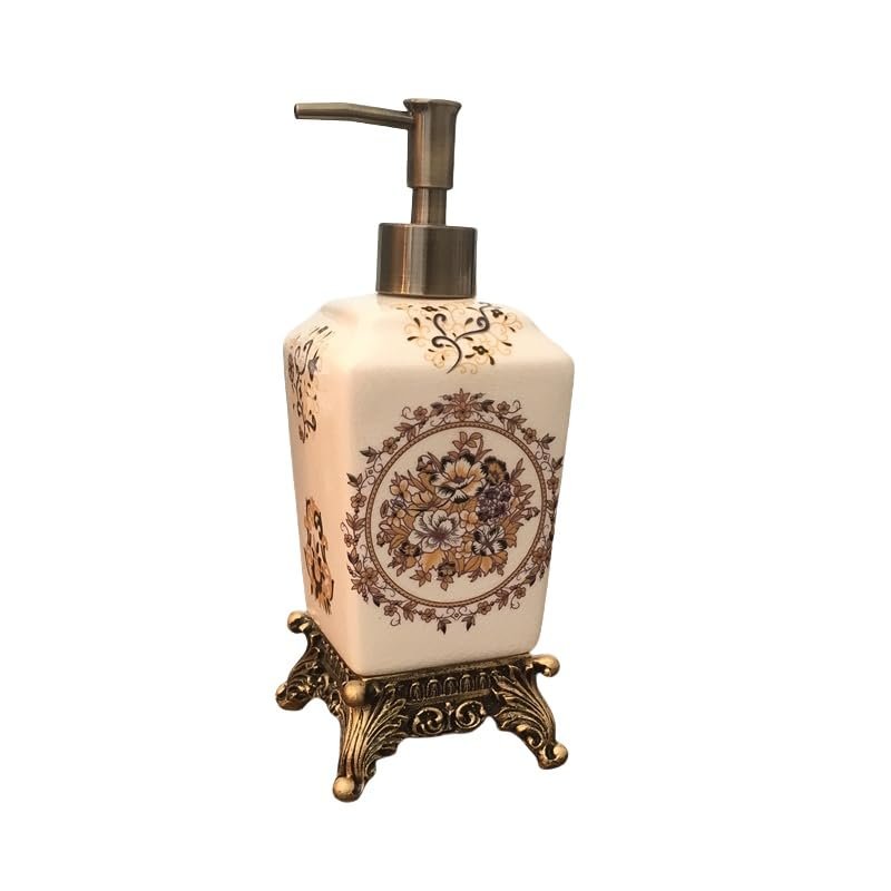 Kitchen Decor and Accessories,Vintage Soap Dispenser Baroque Decor Ceramic Soap Dispenser Kitchen Decor Dish Soap Dispenser Home Decor Soap Dispenser for Kitchen Sink Apartment Decor Jinlun