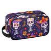 Travel Toiletry Bag for Women Men Floral Skeleton Hanging Cosmetic Bag Waterproof Makeup Bag for Shaving Makeup Toothbrush & Travel Essentials view 1