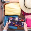 Travel Toiletry Bag for Women Men Floral Skeleton Hanging Cosmetic Bag Waterproof Makeup Bag for Shaving Makeup Toothbrush & Travel Essentials view 2