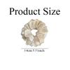 2Pcs White Lace Scrunchies Elastic Hair Bands Large Hair Scrunchies Scrunchy Soft Hair Ties Double Layer Lace Ponytail Holders for Thick Hair Accessories view 2