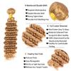 Ubinica Honey Brown 27 Human Hair Bundles 10 12 14 Inch Deep Wave Bundles Human Hair Unprocessed Brazilian Virgin Hair Quick Weave for Black Women view 2