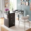 Foldable Nail Table with Dust Collector, Manicure Desk for Nail Tech,with LED Lamp, Wrist Rest, Rolling Nail Table for Salon, Home Beauty Workstation, Compact Nail Station with Storage (Black) view 3