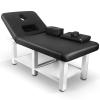 Professional Massage Tables, Adjustable Backrest Heavy-Duty 31.5'' Wide Massage Table, Treatment Physical Therapy Table Spa Facial Bed, Metal Frame PU Leather, Black view 1