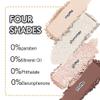 4 Colors Eyeshadow Makeup Palette,Nude Rose Gold Brown Natural Neutral Nude Eye Shadow Palette with Mirror,Long Lasting Naturing-Looking,Waterproof,Travel Size view 3