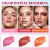 3 Colors Blush Stick with Makeup Sponges,Matte Solid Cream Blush,Multi-Use Blush Stick for Cheeks,Lips and Eye,High Pigmented Makeup Sticks Set A view 2