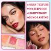3 Colors Blush Stick with Makeup Sponges,Matte Solid Cream Blush,Multi-Use Blush Stick for Cheeks,Lips and Eye,High Pigmented Makeup Sticks Set A view 4