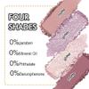 4 Colors Eyeshadow Makeup Palette,Nude Pink Purple Natural Neutral Nude Eye Shadow Palette with Mirror,Long Lasting Naturing-Looking,Waterproof,Travel Size view 3