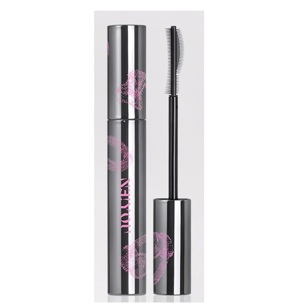 1 PC Neiyou Curling Volumizing Lengthening Mascara with Special Brush Head, Waterproof Black Holding All Day Long Mascara, 4.5g (S01 Black, 4.5g)