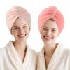AGKXHDEC 2 Packs Microfiber Towel, Hair Turbans for Wet Hair, Drying Hair Wrap for Women(Pink,Light Pink) view 1