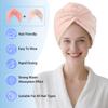 AGKXHDEC 2 Packs Microfiber Towel, Hair Turbans for Wet Hair, Drying Hair Wrap for Women(Pink,Light Pink) view 2