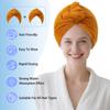 AGKXHDEC Microfiber Towel, Hair Turbans for Wet Hair, Drying Hair Wrap for Women(The Color of The Picture is for Reference only) (Apricot Yellow,Apricot Yellow) view 2