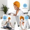 AGKXHDEC Microfiber Towel, Hair Turbans for Wet Hair, Drying Hair Wrap for Women(The Color of The Picture is for Reference only) (Apricot Yellow,Apricot Yellow) view 3